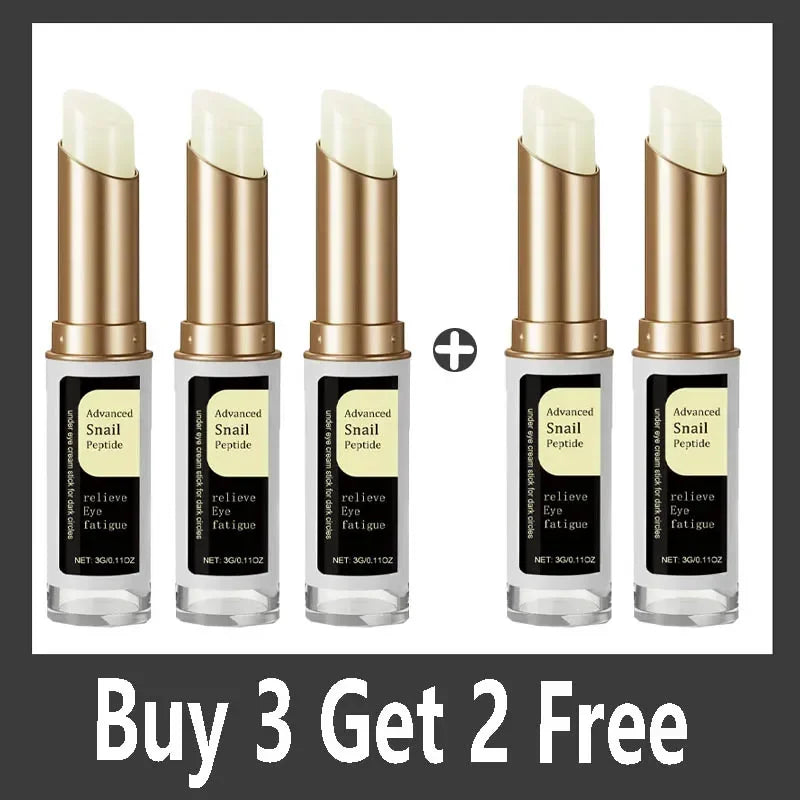 Snail Peptide Eye Cream stick reduce Dark Circles Eye Bags Firming Brightener Anti aging nourishing moisturize Eye Cream