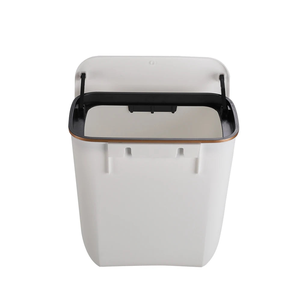 【Lifeideas】Kitchen Bathroom Hanging Waste Bin with Lid Wall Mounted Garbage Can for Cabinet Under Sink Waste Garbage Compost B