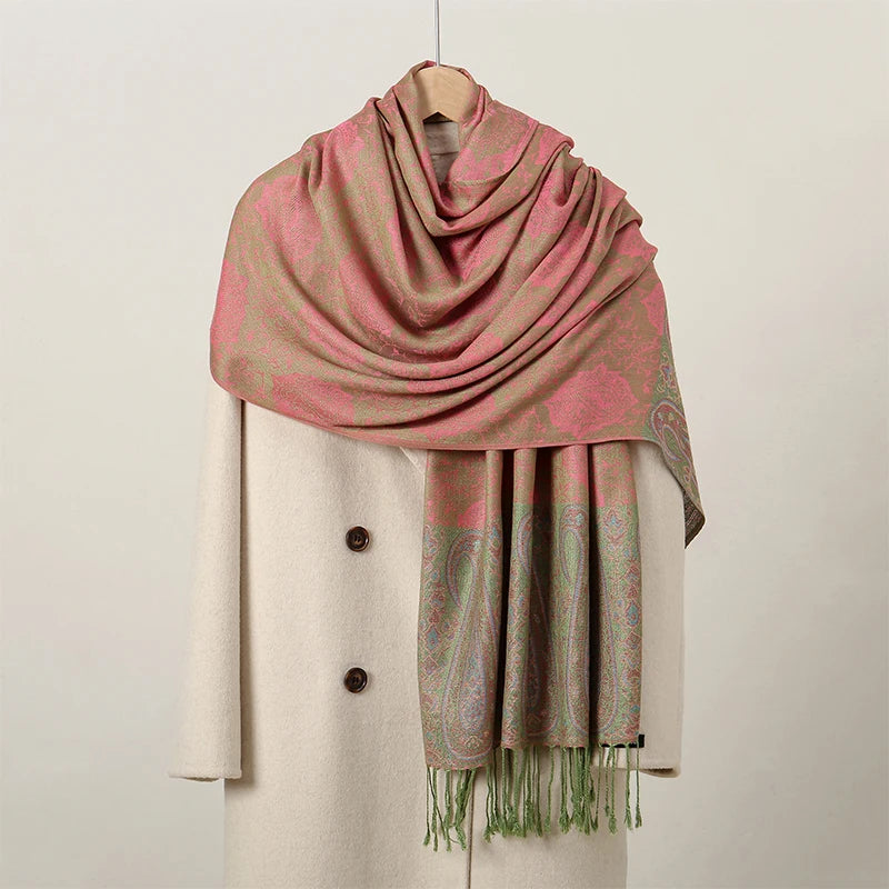 70x190CM Women Cotton Jacquard Scarf Big Shawl Fashion Elegant Lady Long Printing Decorate Scarves Sun Protection Bandana Hijab