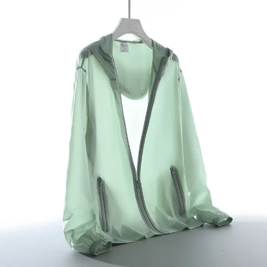 Summer 50+ UV Sun Protection Men's Clothing Skin Coats Breathable Cooling Nylon Silk Hooded Windbreaker Men Casual Jackets 8XL