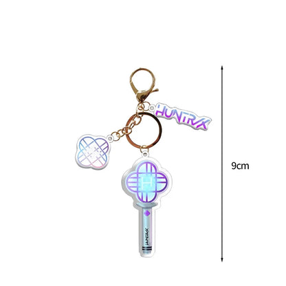 1-9PCS KPop Demo Hunters Keychain Tiger Saja Boy Cosplay Bag Hanging Pendant Anime Keyrings Bag Charms Xmas Gift Necklace Set