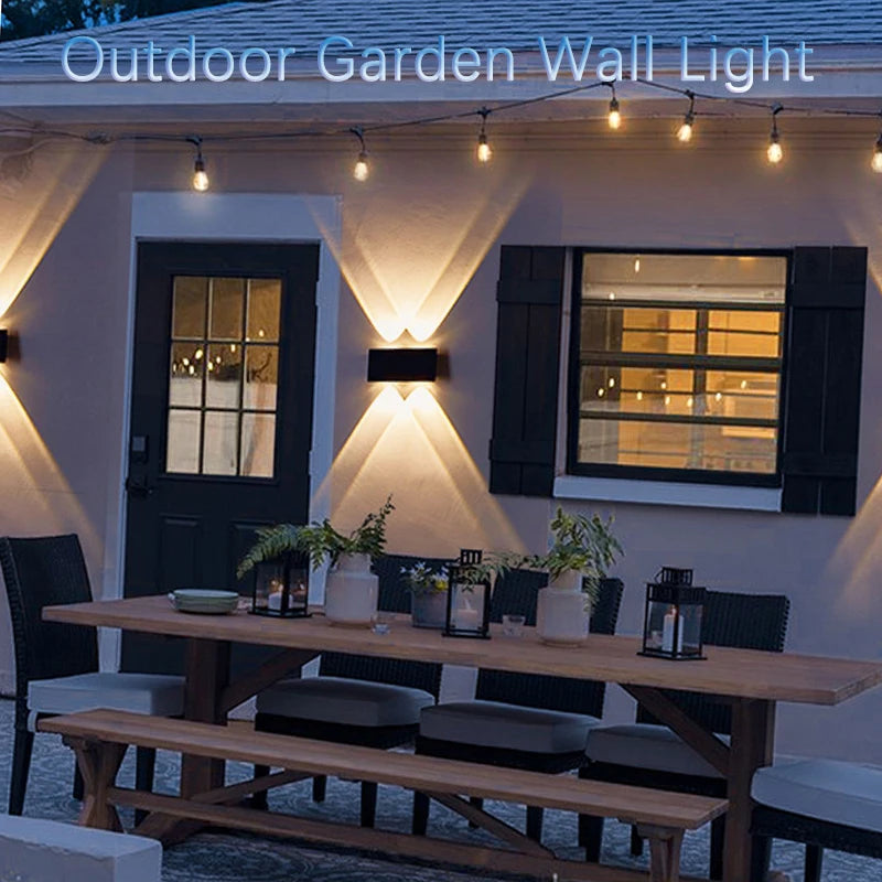 Super Bright Solar Wall Lights Outdoor Solar Lamp Waterproof Up Down Luminous Lighting Decor Garden Corridor Balcony Fence Stair