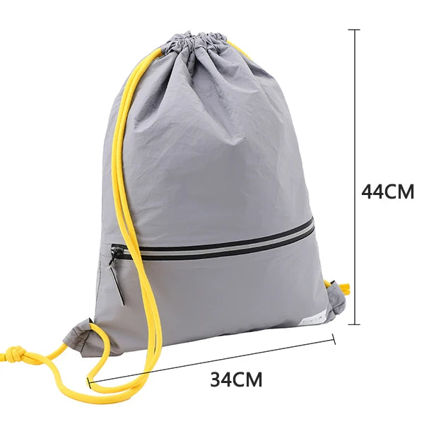 TINYAT Heavy-Duty Drawstring Sports Bag Waterproof polyester Backpack for Gym,Riding, Large Capacity Shoes and Clothes Organizer
