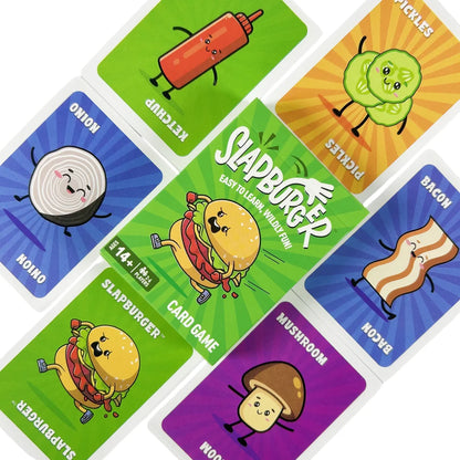 Slapburger Card Game Fun Family Games for Game Night Playing Card Games Families Party Gifts 2-6 Players