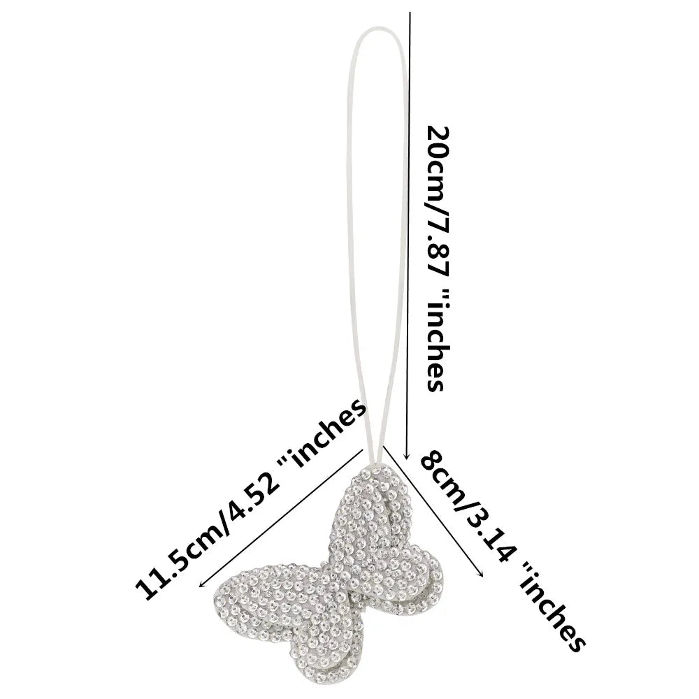 3D Handmade Rhinestone Beaded Coconut tree, butterfly hanging rope Patches Crystal Bag lanyard Patch beading Applique Patch