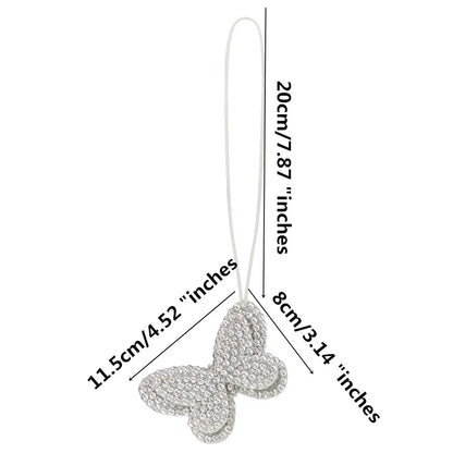 3D Handmade Rhinestone Beaded Coconut tree, butterfly hanging rope Patches Crystal Bag lanyard Patch beading Applique Patch