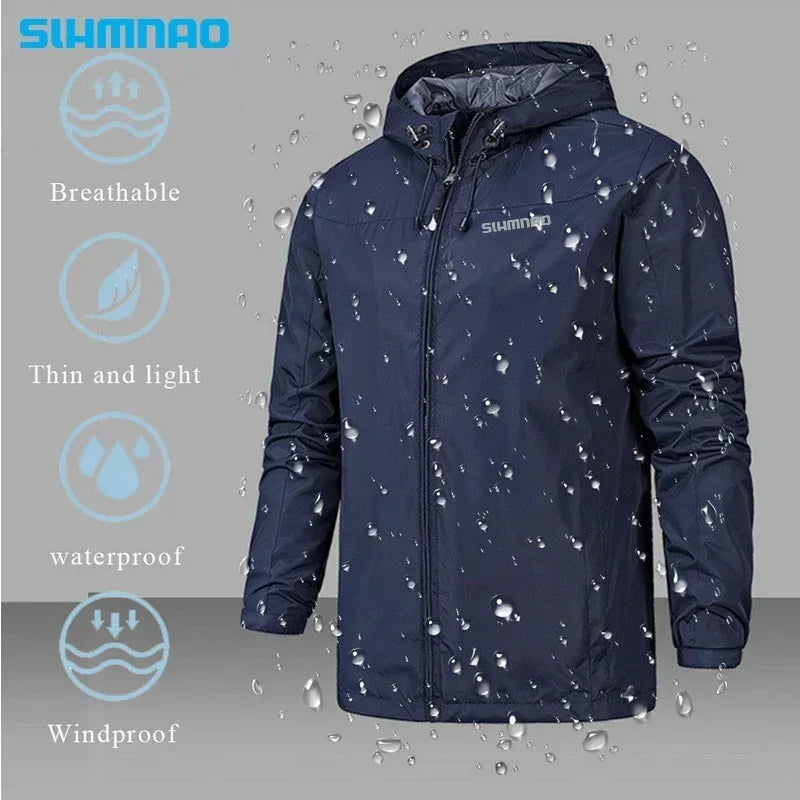 2025 New men's Autumn/Winter Jacket Motorcycle windproof jacket Mountaineering jacket Waterproof fishing raincoat casual coat