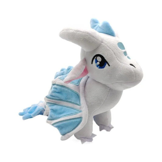 Wings of Fire Plush Dragon Toys Soft Stuffed Animal Cute Big Eyes White Companion Decorate Special Gift for Kids Boys and Girls