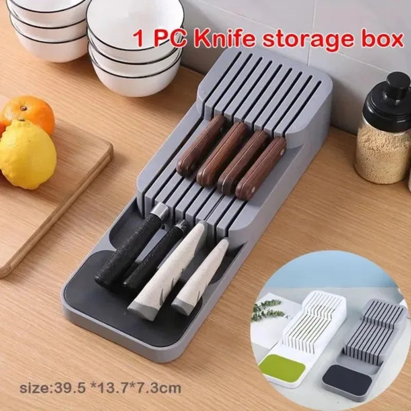1 PC Kitchen Knife Separation Sorting Storage Box Storage Rack Knife Organizer Holder