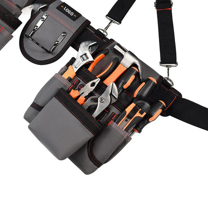 Universal Multi-Functional Combined Tool Bag with Strap Belt for Gardening and Electrician Tools Suitable for All Tool Sizes