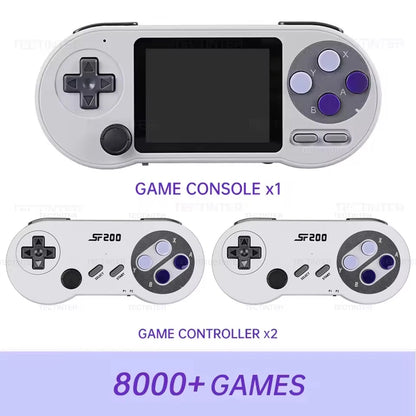 SF2000 3 inch IPS Screen Portable Handheld Game Console Mini Retro Video Game Player Built-in 8000+ Games Game Console AV Output