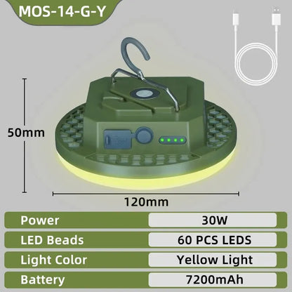 Tent Light Rechargeable Lantern Portable Emergency Night Market Light Outdoor Camping Bulb Lamp Flashlight Home Emergency LED