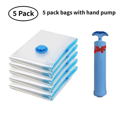 8/5/3/1PCS Vacuum Storage Bags Compression Pack Vacuum Bag for Storing Clothes Bedding Blanket Space Save Travel Bag Organizer