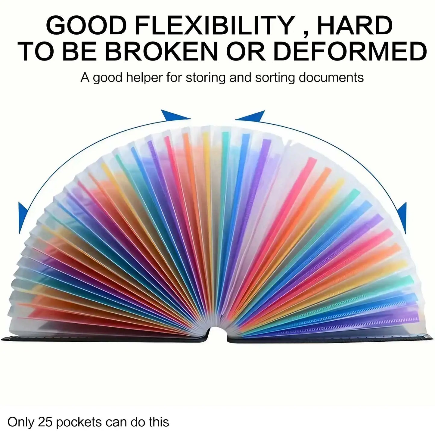 STONEGO Accordion Bag 13/25 Grid Three-side Sealed Flap Folder, Office Document Storage Bag, Durable and Waterproof Design