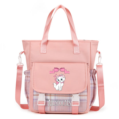 The Aristocats Marie Cat Handbag Shoulder Bag Messenger Bag Carrying Bag for Teenager Girls Boys Schoolbag Travel Shoulder Bag