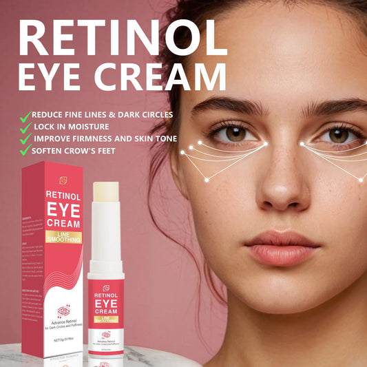 Retinol Eye Cream Stick Anti Wrinkle Lightening Dark Circles Firming Skin Fade Fine Lines Eye Repair Stick for Women Eyes Care