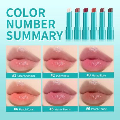 Solid Lip Tint Cute Hydrating Mirror Red Brown Jelly Lipstick Clear Moisturizing Lips Tint Nature Nude Korea Lip Makeup Cosmetic