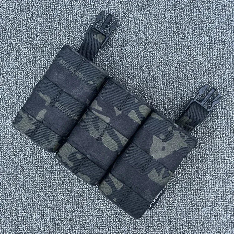 Tactical Magazine Pouch Airsoft Expansion Conversion Panel Mag Bag LV119 FCSK Vest Multicam 5.56/7.62 Triple Mag Pouch