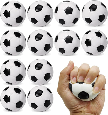 6/50Pcs Squeeze Soccer Ball Toys Sports Theme Birthday Party Favors Rubber Football Gift Cake Decor Goodie Bag Pinata Filler