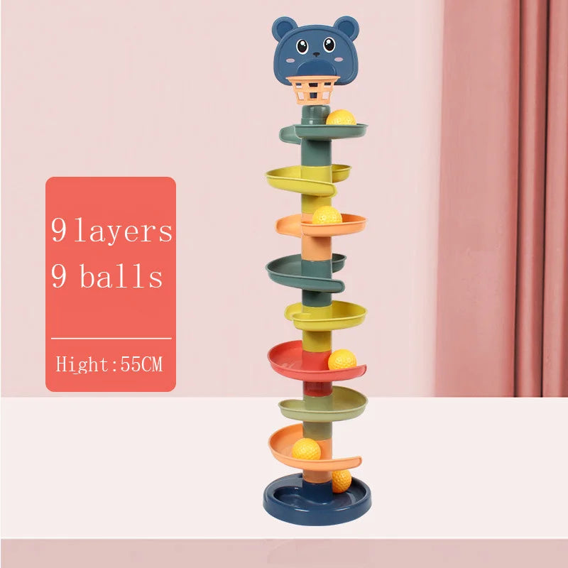 Montessori Toys Ball Drop Toy for Toddler 1 2 3 Ages Stacking Tower Toy Baby Development Game Educational Activity Birthday Gift