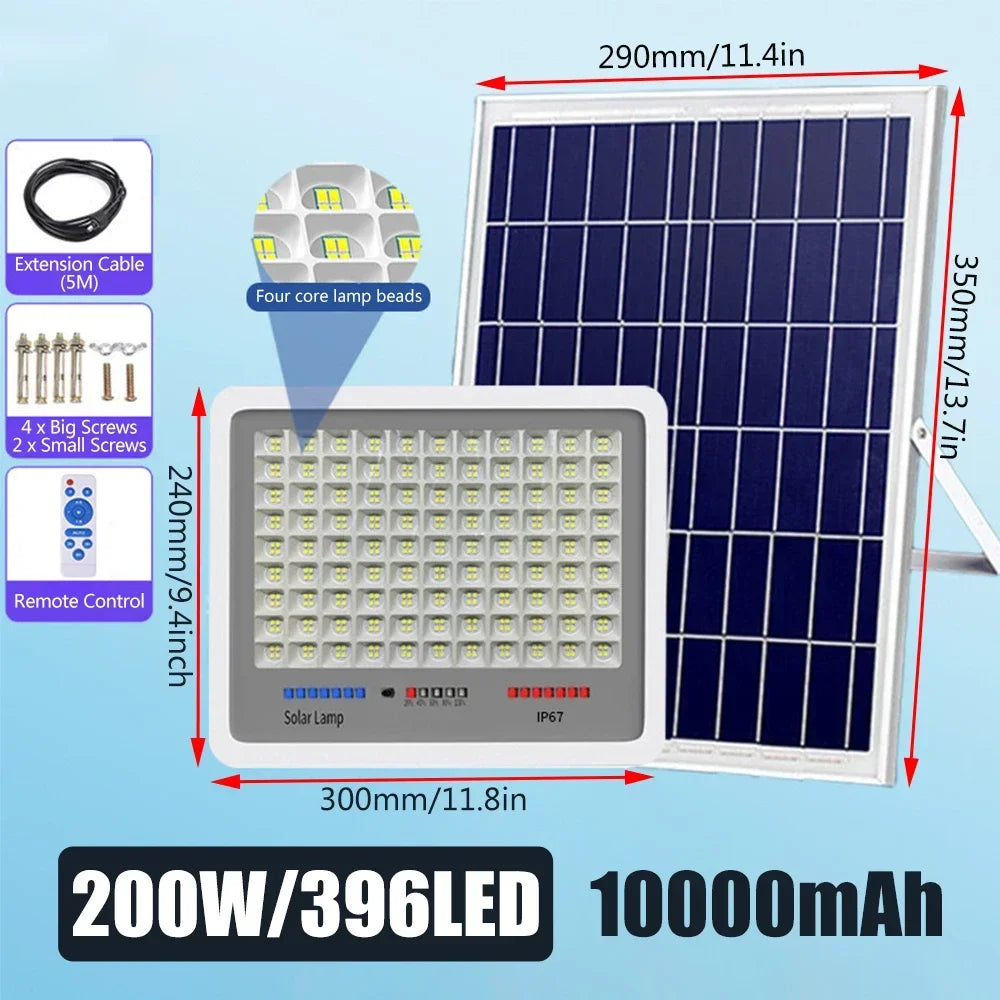 Supper Bright 600LED Solar Lamp Outdoor Garden Solar Led Light Waterproof Sunlight Powered Spotlight with Motion Sensor