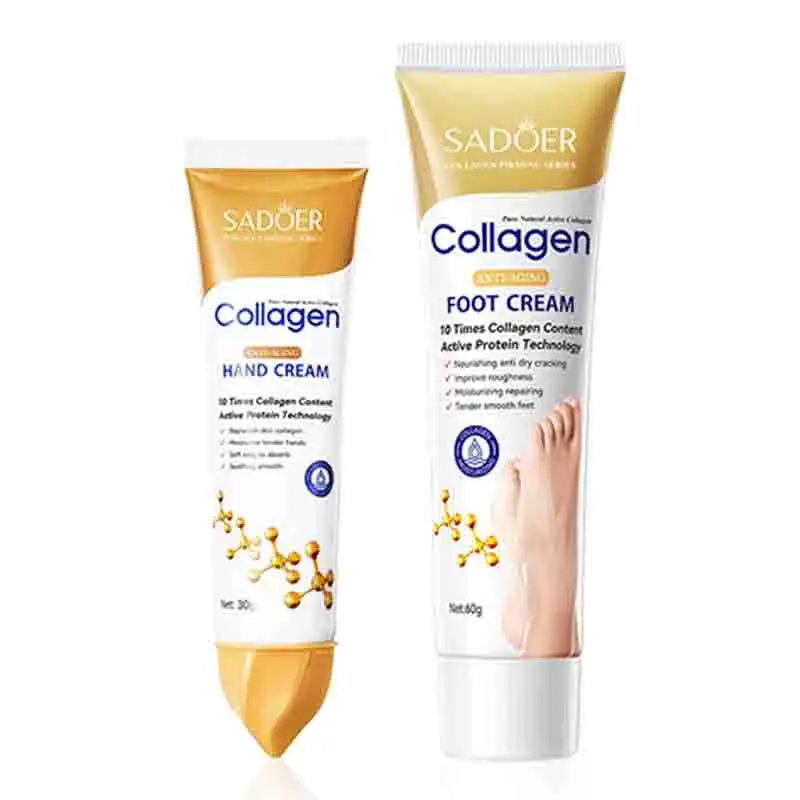 SADOER Collagen Hand Cream Foot skincare Moisturizing Hydrating Repairing Hand and Feet Creams Skin Care Products
