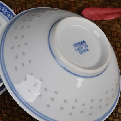 6inch Ceramic Ramen Bowl Chinese Vintage Blue And White Porcelain Tableware Soup Rice Bowls Home Restaurant Kitchen Dinnerware