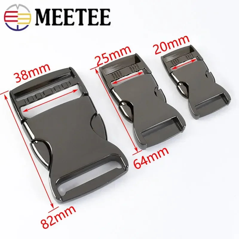2/5Pcs 20-38mm Metal Quick Side Release Buckle Bag Belt Dog Collar Webbing Strap Adjust Clasps Hook Sewing Hardware Accessories