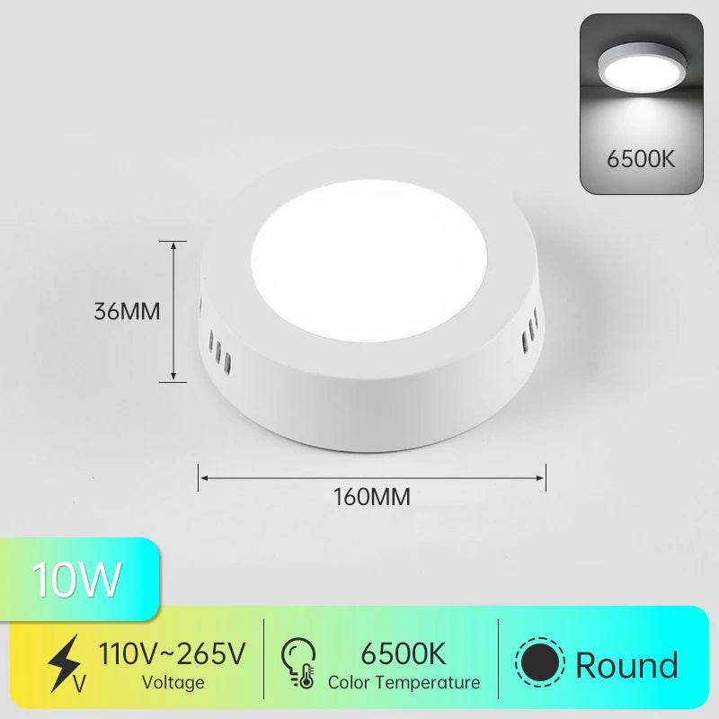 Super Bright Ceiling Light LED 15-50W Indoor Lustre Panel Lamp Kitchen Bedroom Living Room Decor Modern 220V Ceiling Chandelier