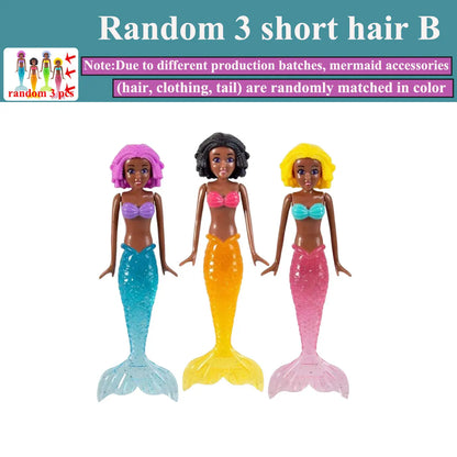 4/3 PCS 1 bag Mermaid Water Play Toys Different Style for Swimming Children Game in Sun Pool/Beach/Bath Time Gift Color Random