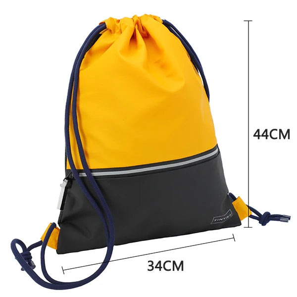 TINYAT Heavy-Duty Drawstring Sports Bag Waterproof polyester Backpack for Gym,Riding, Large Capacity Shoes and Clothes Organizer