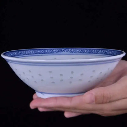 6inch Ceramic Ramen Bowl Chinese Vintage Blue And White Porcelain Tableware Soup Rice Bowls Home Restaurant Kitchen Dinnerware