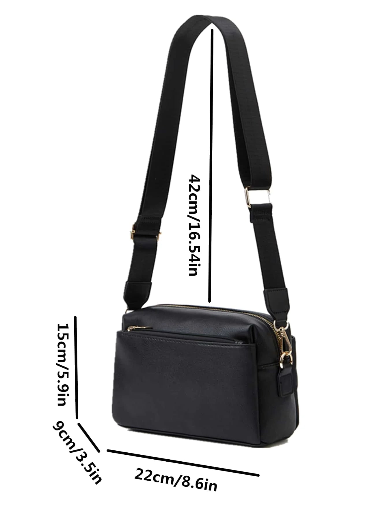 Women's Bag Single Shoulder Crossbody Small Bag New Multi Zipper Anti Splashing PU Women's Bag Women's Small Square Bag