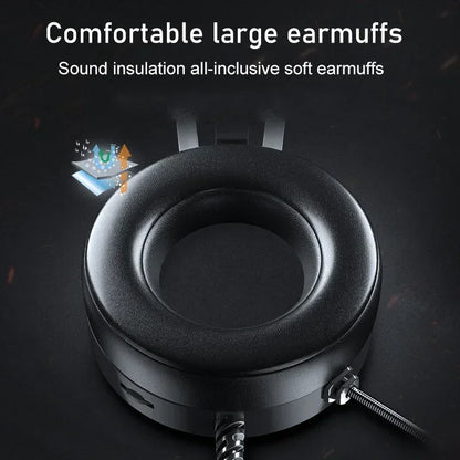 RGB Headset Gamer Wired Headset PC PS4 Gaming Headphones with HD Flexible Mic 3.5mm Headphone for Xbox PS5 Switch Computer Games