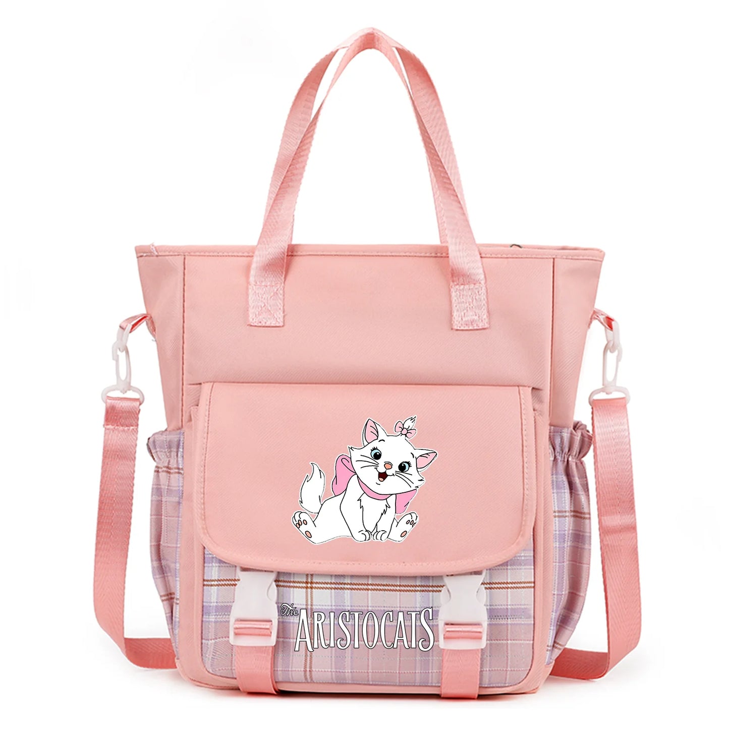The Aristocats Marie Cat Handbag Shoulder Bag Messenger Bag Carrying Bag for Teenager Girls Boys Schoolbag Travel Shoulder Bag