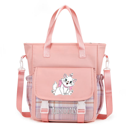 The Aristocats Marie Cat Handbag Shoulder Bag Messenger Bag Carrying Bag for Teenager Girls Boys Schoolbag Travel Shoulder Bag