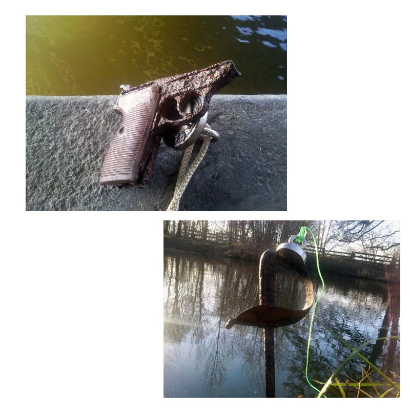 500LB/700/1100LB Salvage Magnet World Large Neodymium N52 Magnets Magnet Strong Fishing Magnet with 15M Rope Gloves Bag