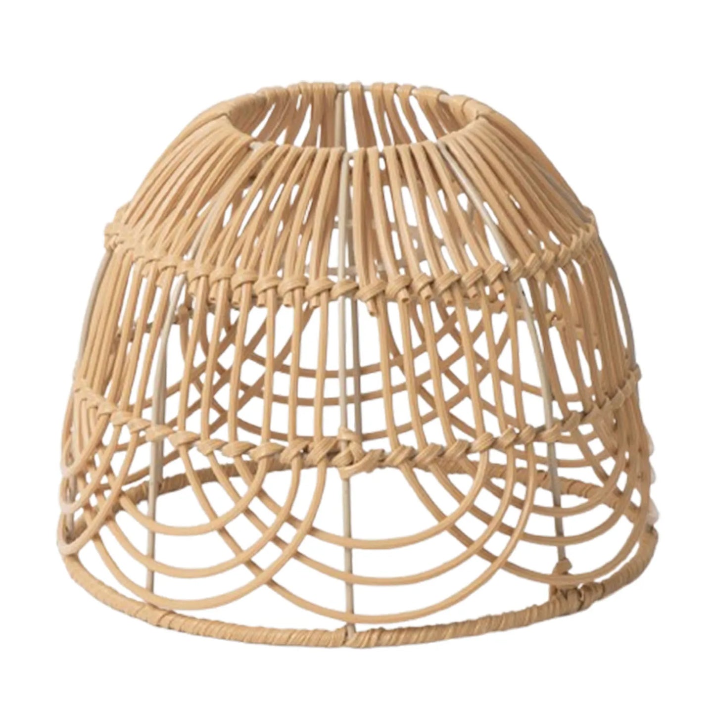 Weave Rattan Lampshade Retro Chandelier Light Cover Ceiling Pendant Lamp Cover for Home Living Room Bedroom Teahouse Hotel