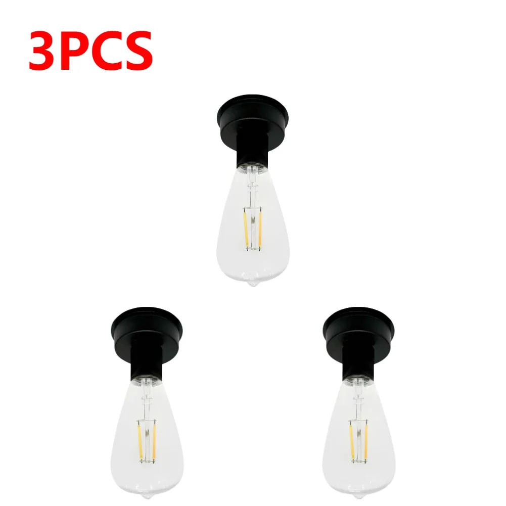 7cm Solar Lamp Base with LED Bulb Solar Lights Replacement Anto On & Off Atmosphere Decorate Light Holder for Outdoor Garden