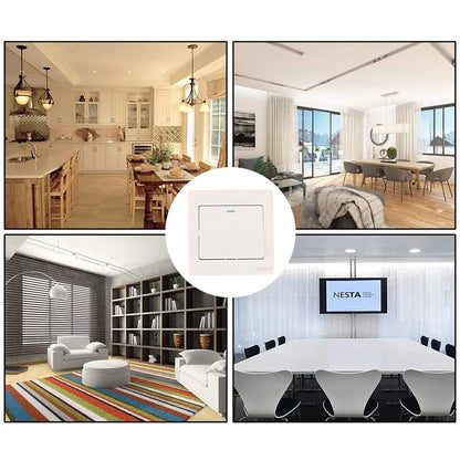 Wall Switches 1/2/3/4 Gang Button Wall Light Switch On / Off Push Button Interruptor Stainless Steel Panel Work With LED Lamp