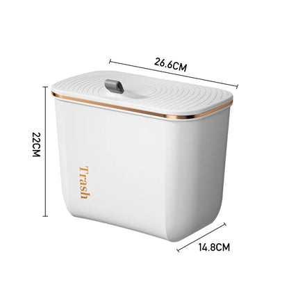【Lifeideas】Kitchen Bathroom Hanging Waste Bin with Lid Wall Mounted Garbage Can for Cabinet Under Sink Waste Garbage Compost B