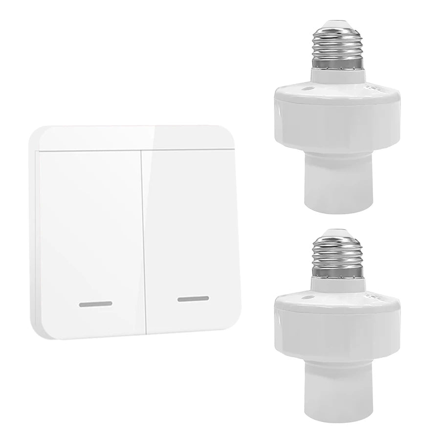 Smart Bulb Holder E27 E26 Lamp Base Socket with Remote Control RF 433Mhz Light Switch AC85-265V 1/2/3 Gang Wireless Led Switch