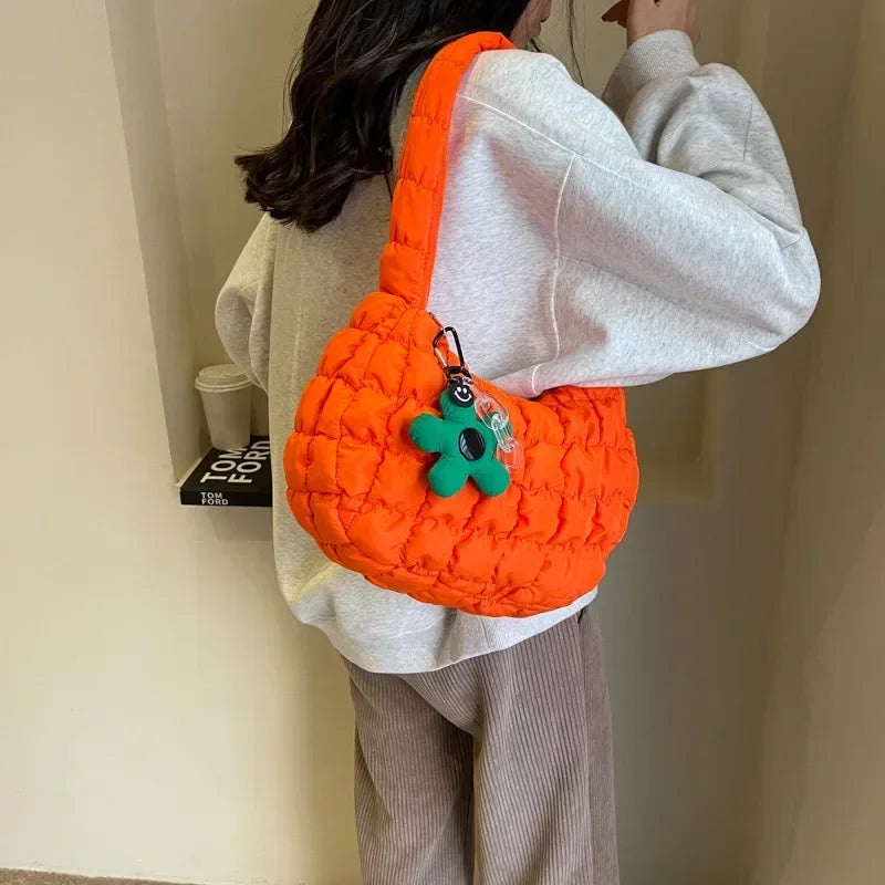 Women's Bag Korean Version Sweet Girly Style Shoulder Bag Fashion Casual Bubble Dumpling Bag Fold Cloud Bags Fashion Exquisite