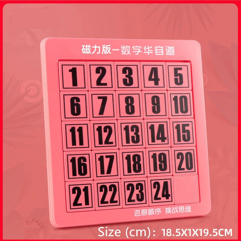 Intelligence Improvement Training Digital Huarong Road, Magnetic Children's Educational Magnetic Puzzle Thinking Training Toys