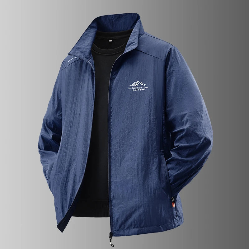 2025 Men's Summer Sun Protection Jacket Ultra-Light Thin Skin-Friendly Breathable UV Proof Fishing Ice Silk Sunscreen Coat