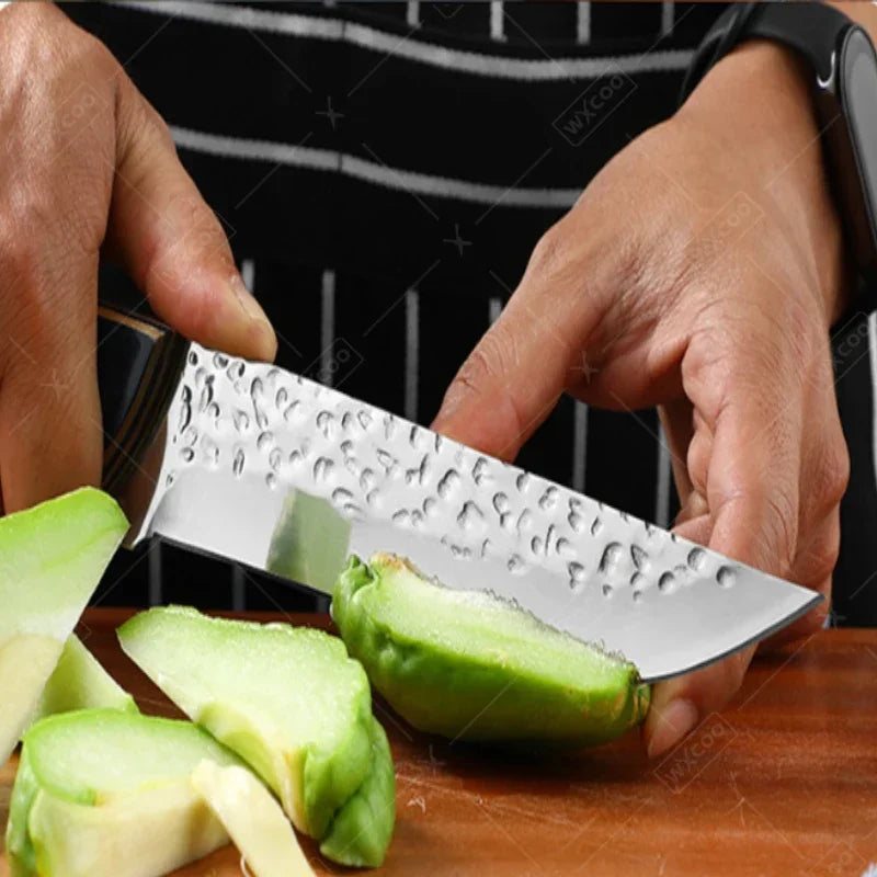 WXCOO Forged Chef's Slicing Knives Stainless Steel Kitchen Knives Sander Knife Wood Handle Boning Knife Fruit Paring BBQ Tool