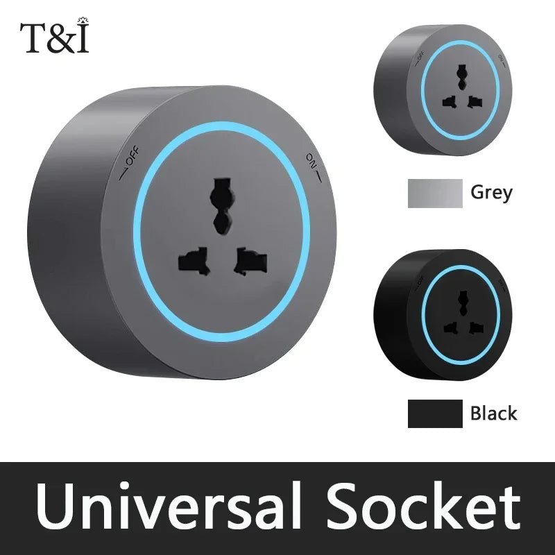 Rail Socket,UK EU US UN Standard Round Romovable Adapter Home Kitchen Meeting Wall Mounted/embedded Power Track Socket With Usb