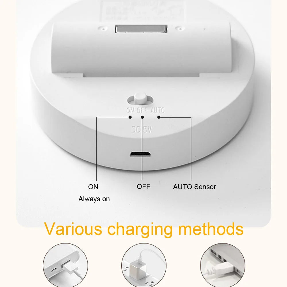 Xiaomi Night Lamp With Motion Sensor Night Light Rechargeable Portable Led 88° Rotating Magnetic For Kitchen Room Bedside Table