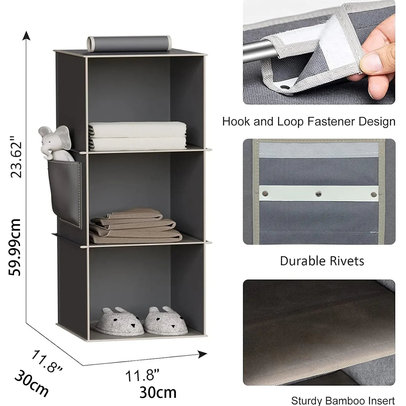 3/4/5/6 Layers Hanging Luggage Organizer Bag Large Capacity Foldable Clothes Storage Bag Portable Breathable Wardrobe Garment