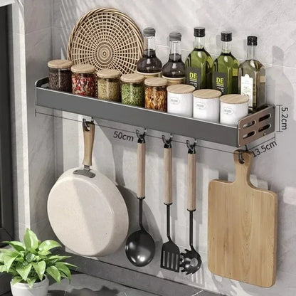 Wall Mounted Kitchen Storage Strong Load-bearing Kitchen Storage Shelf Rack Easy To Install Household Waterproof Knife Holder
